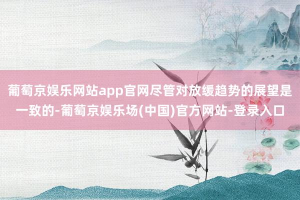 葡萄京娱乐网站app官网尽管对放缓趋势的展望是一致的-葡萄京娱乐场(中国)官方网站-登录入口